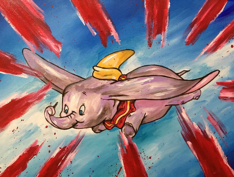 Dumbo Art Print Home Decor Disney Fan Art Wall Art Etsy