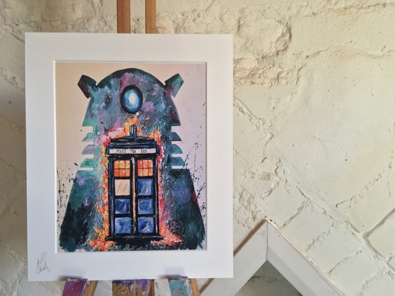 Dr Who Print Tardis Bbc British Poster Home Decor Kids Etsy
