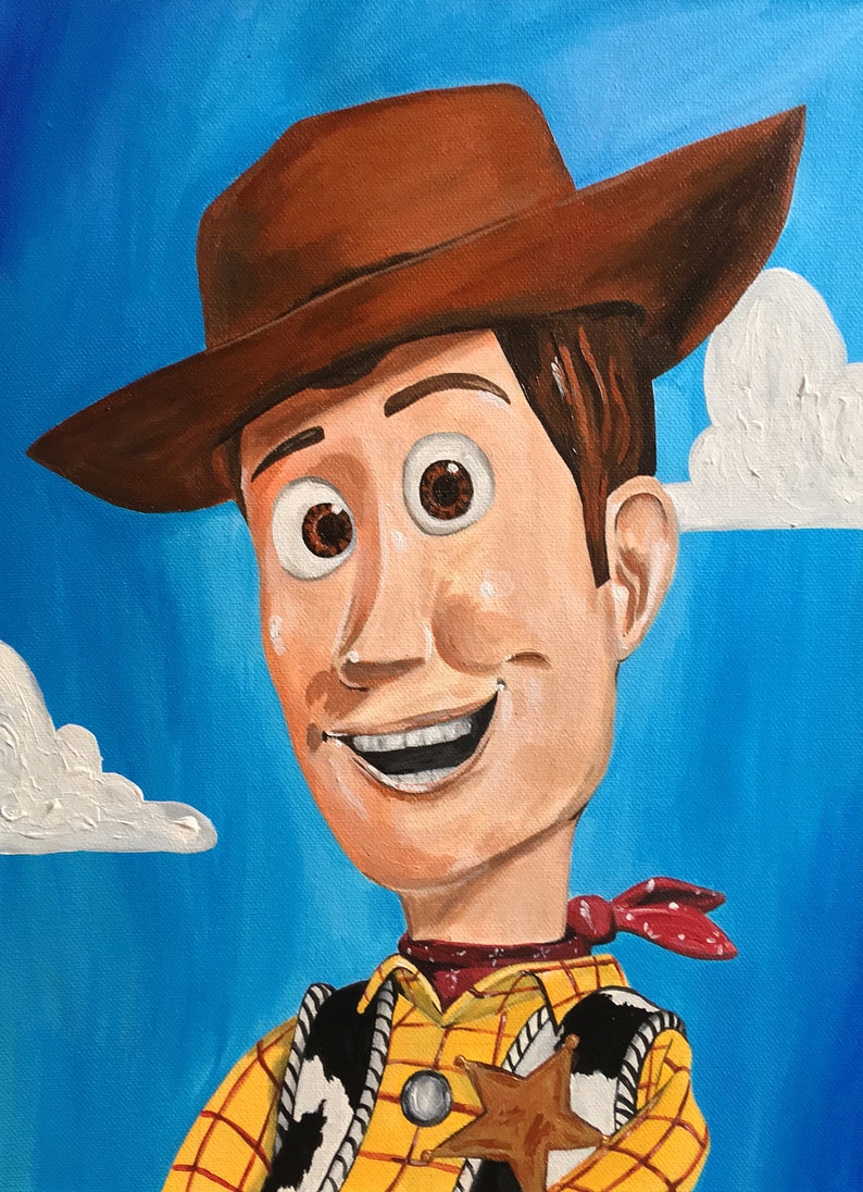 WOODY TOY STORY Inspired Original Painting Disney Pixar Etsy