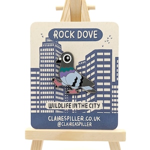 Pigeon Enamel Pin Rock Dove Lapel Badge City Wildlife