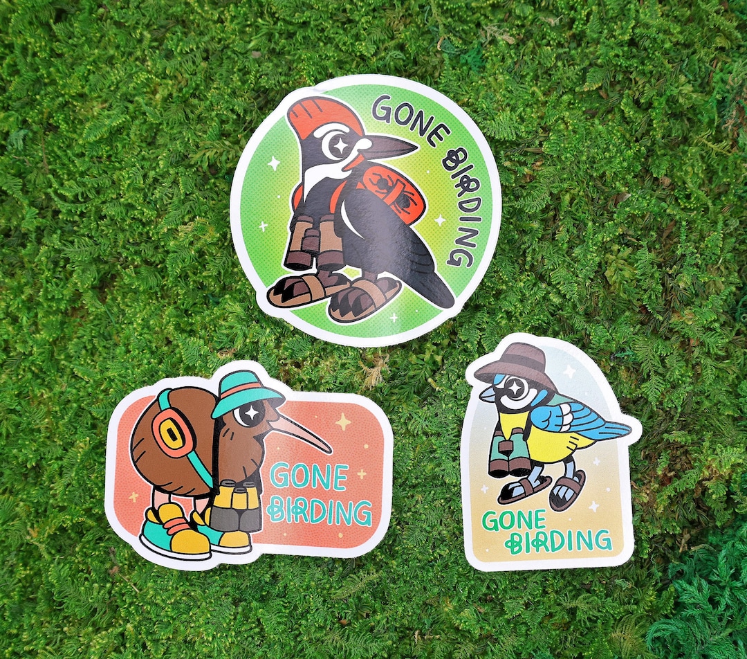Wathcing Sticker Birdwatching Stickers: Glossy Vinyl Die-cut Birding Art - Etsy