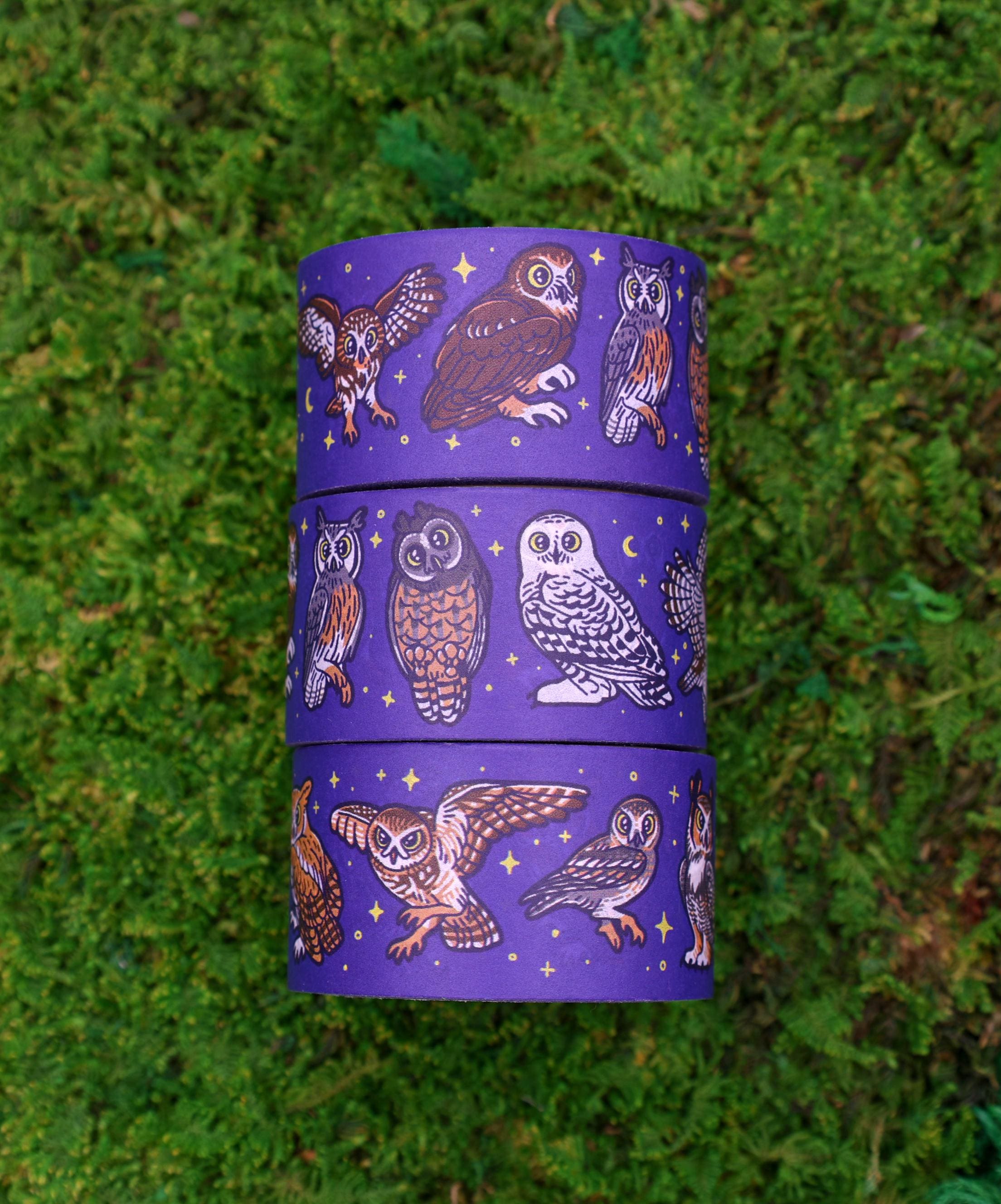 Night Owl Washi Tape, Spooky Journaling Accessory