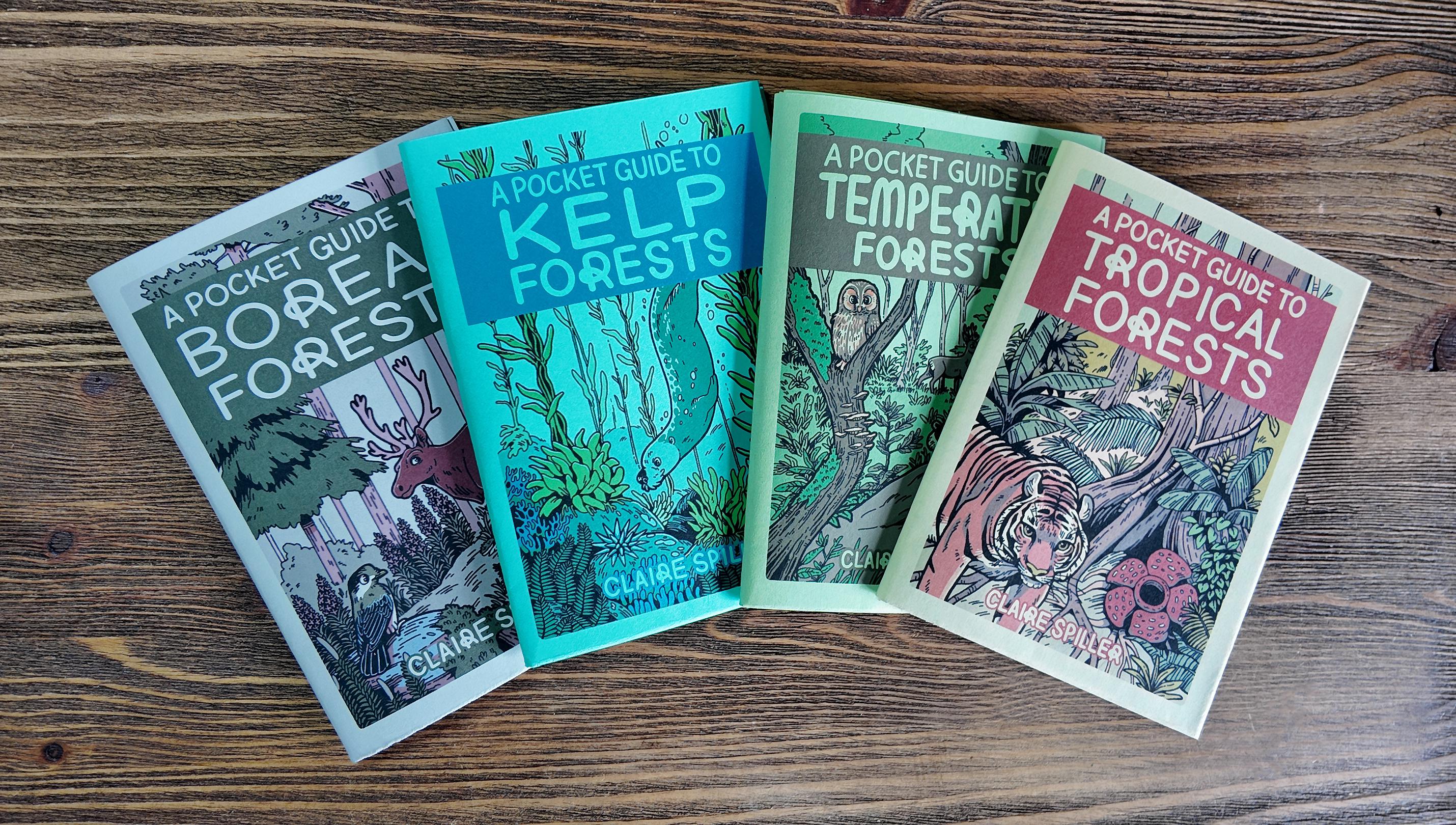 Set of Four Mini Zines - A Pocket Guide to Forests Collection - Foldout ...