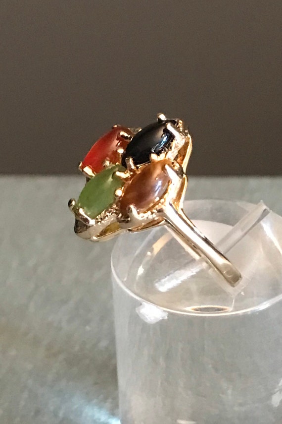 Vintage Mid Century Gemstone Ring, Size 7.5 Ring,… - image 2