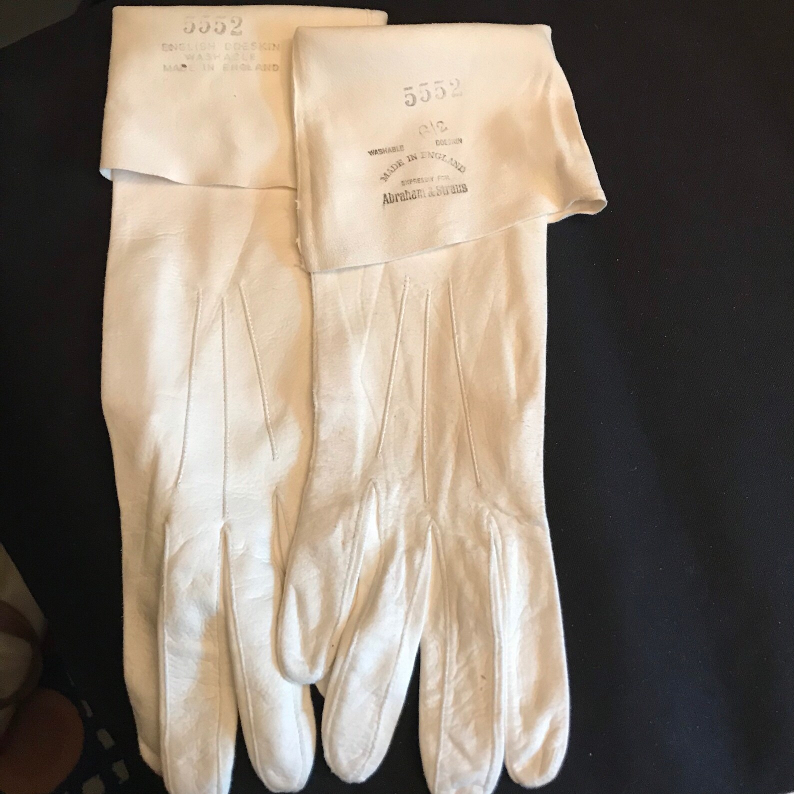 Vintage White Leather Gloves British Made Doeskin Gloves Etsy