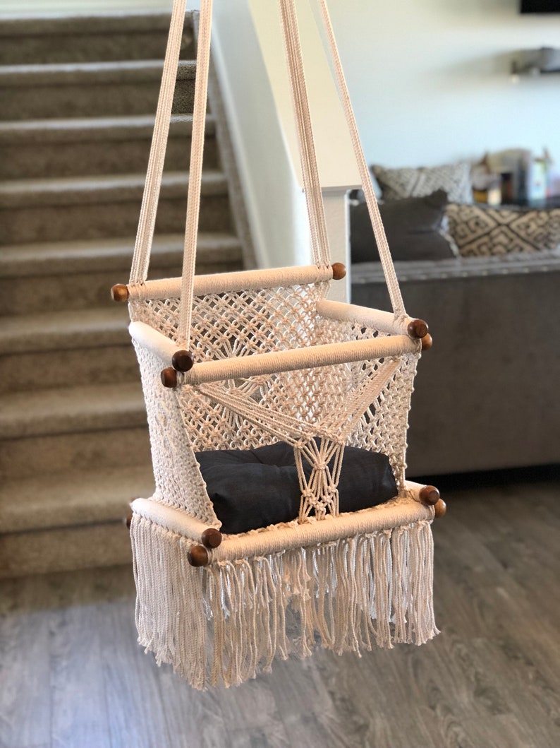 Silla para bebé de macramé. Hamaca silla de bebé. Envío Etsy