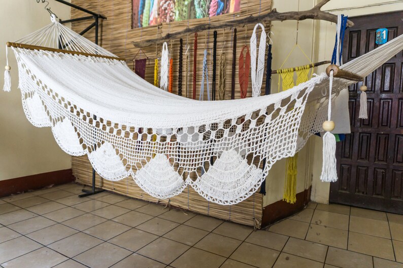 XXL HAMMOCK white natural cotton 