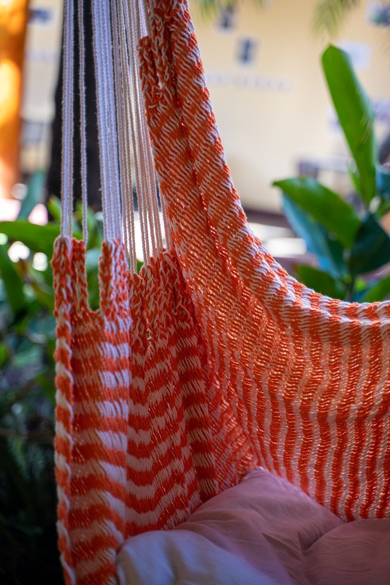 MacramÃ© adult swing chair orange pattern FREE SHIPPING | Etsy