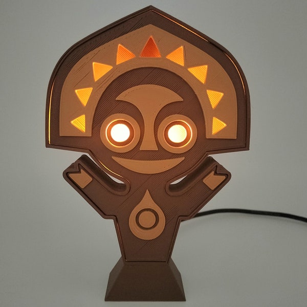 Polynesian Resort Maui Statue 3D Printed with LED Flame Flicker Lights Disney World Poly Village Reproduction Sign Prop Light Maui Tiki Bar