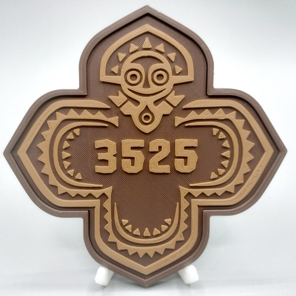 POLYNESIAN RESORT - Placa con número de habitación personalizado, impresión 3D, réplica de Disney World, imán Maui Tiki, texto personalizado