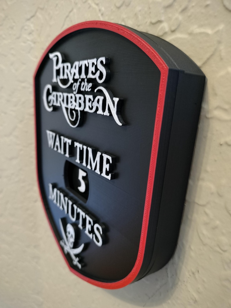 Pirates of the Caribbean Wait Time Sign Plaque Disney World Disneyland ...