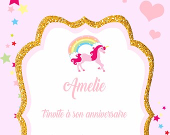 Carte Licorne Etsy France