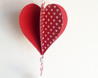 Heart to hang, wall decoration, to write sweet words, 3D heart, Valentine's day