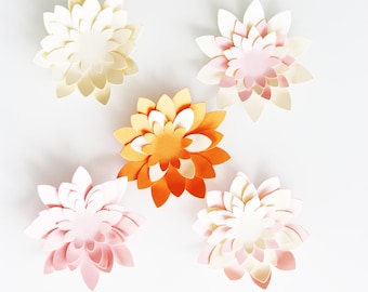 Fleur en papier 210 gr -  petit modèle-  couleurs au choix