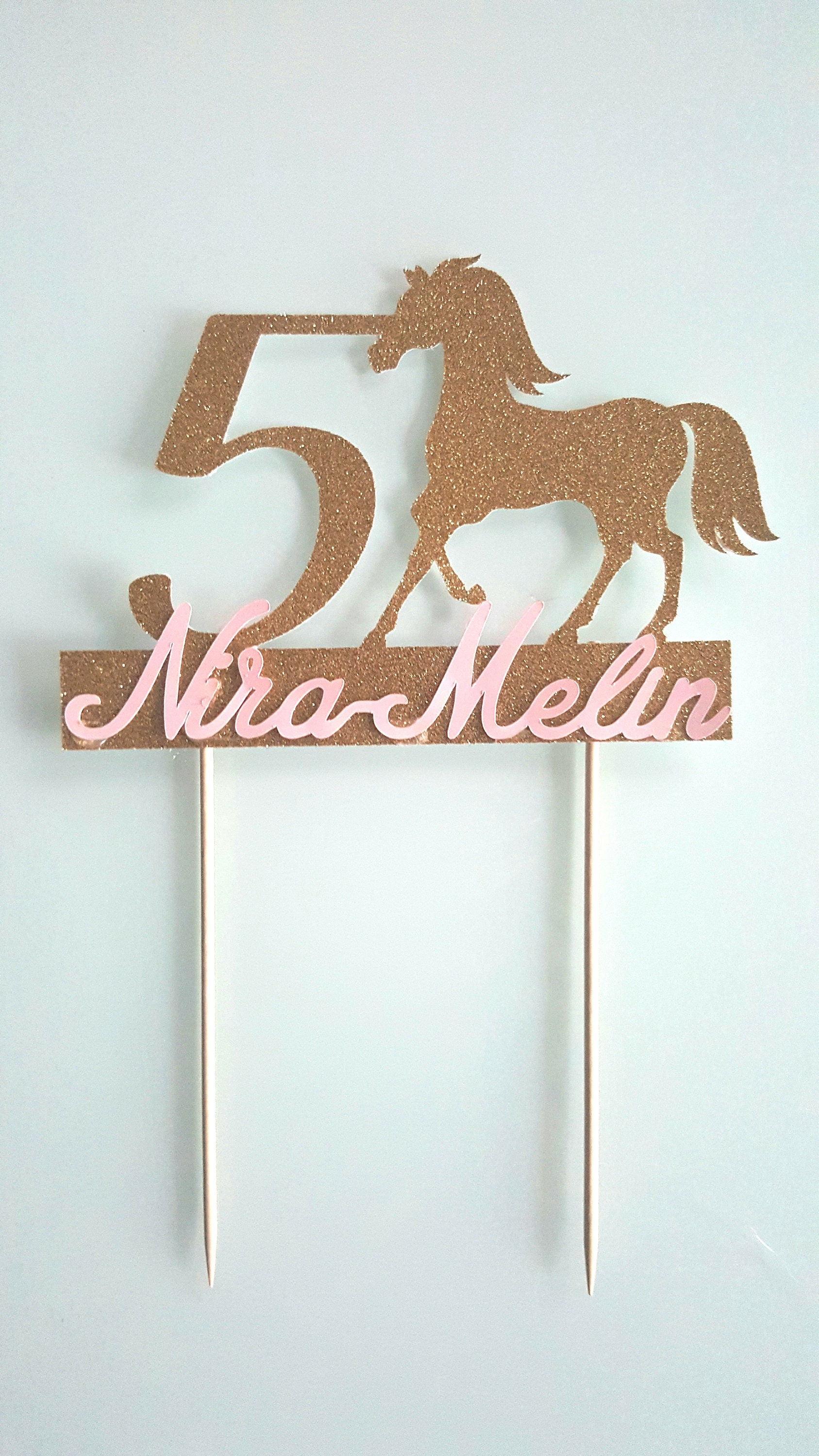 horse and Rider Birthday Personalised Acrylic Cake Topper Rose Gold & more.687 horse and Rider Birthday Personalised Acrylic Cake Topper Rose Gold & more.687