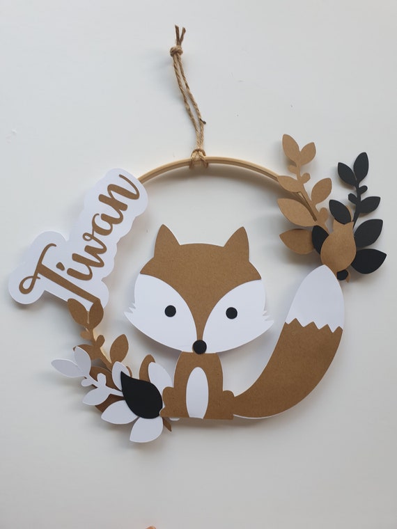 Cadeau Naissance Decoration Chambre De Bebe Prenom Renard Etsy France