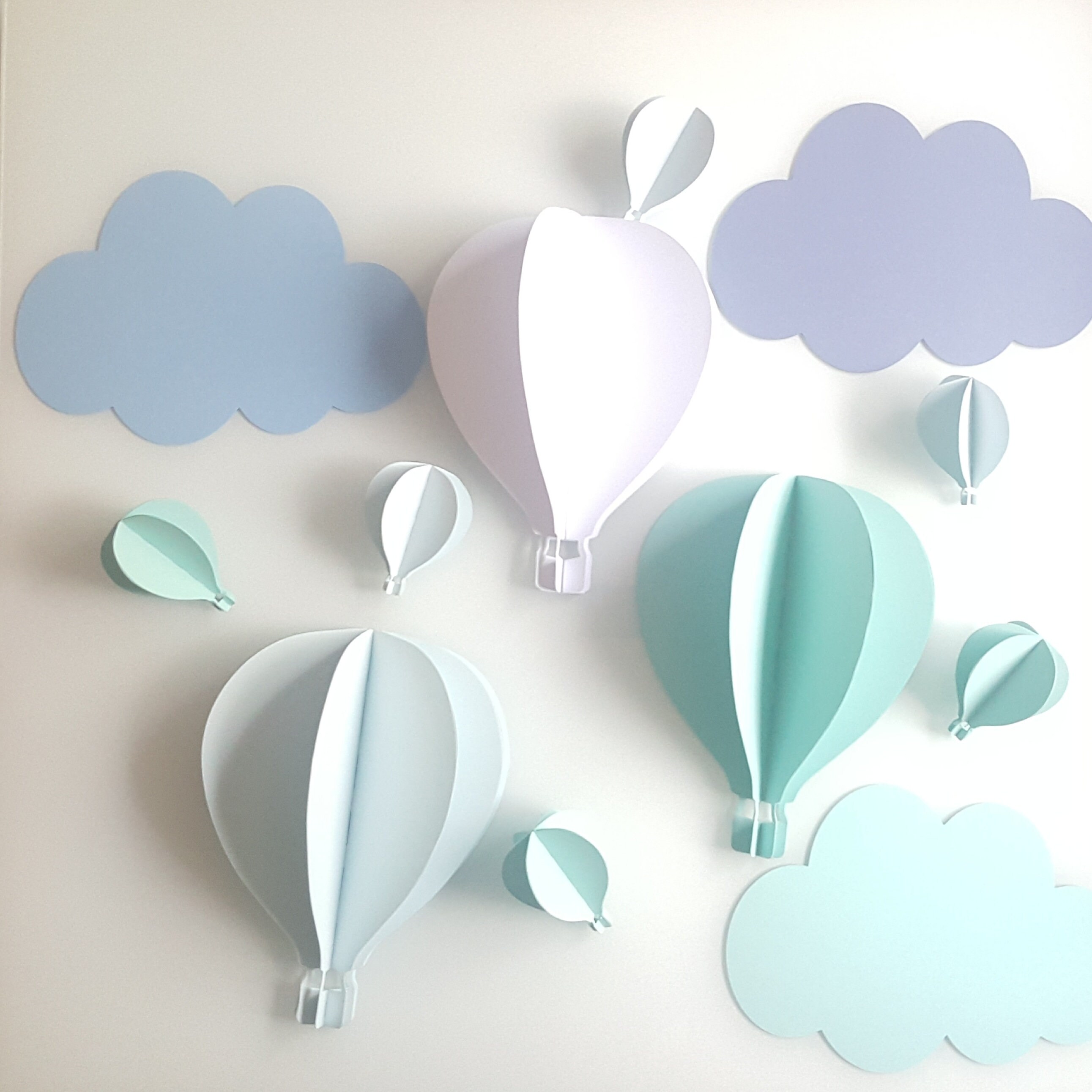 Decoration Room Bee Clouds Montgolfiere Murals To Stick Etsy