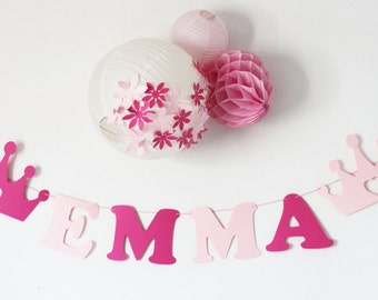 Wreath initials on cotton paper coated - birthday christening
