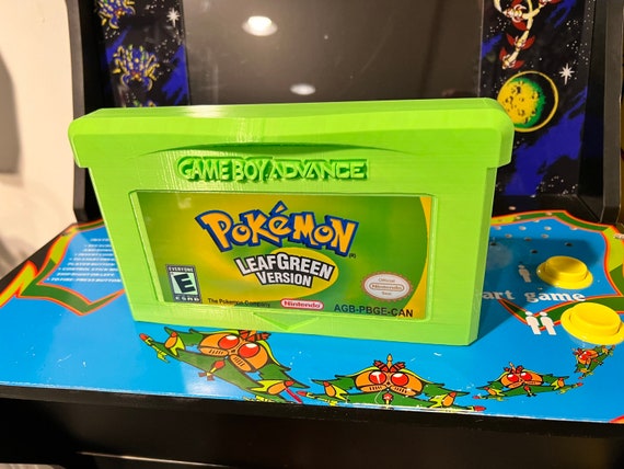 Pokémon leaf green cartridge Art/gameboy advance jumbo game/decor /pokeball