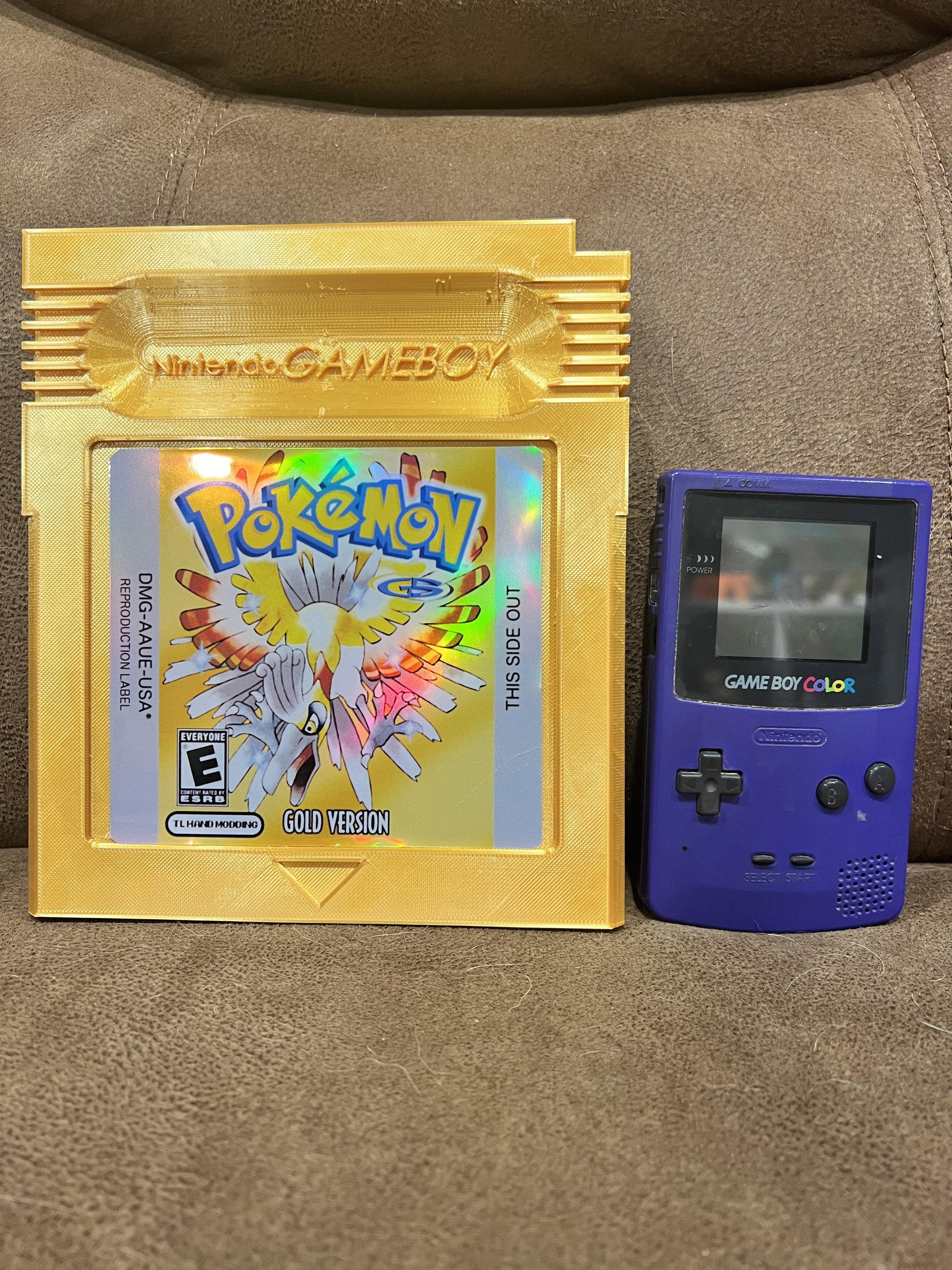 Giant Pokémon Gold Cartridge Art/gameboy/collectible/figurine/art