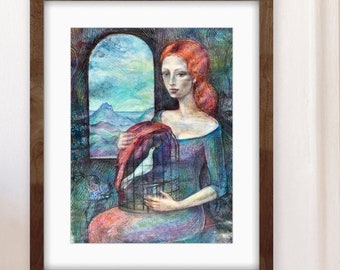 Printable Art Romantic Free Your Soul Painting