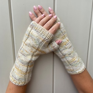 Fingerless gloves mittens - Knit arm warmers - Christmas gifts for mother - Winter fall accessories - Wrist warmers - Winter knitted gloves
