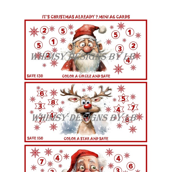 It's Christmas Already? Savings Challenge Mini A6 Cards