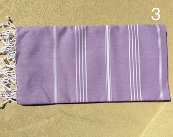 Striped Turkish Cotton Towel: Peshtemal Beach Bath Towel