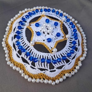 Women&#39;s Crocheted Beaded Kippah - Handmade