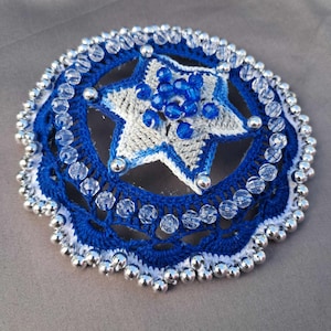 Women&#39;s Crocheted Beaded Kippah - Handmade