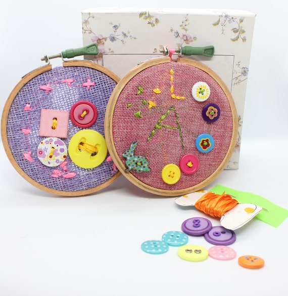 Multi Pack Kids Button Sewing Kit/Kids Sewing Kit/Preschool Etsy