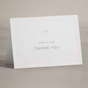 Geprägte Danksagungskarten, personalisierte Danksagungskarte für die Letterpress-Hochzeit, einfache Danksagungskarten mit Umschlägen, Massen-Dankeskarten