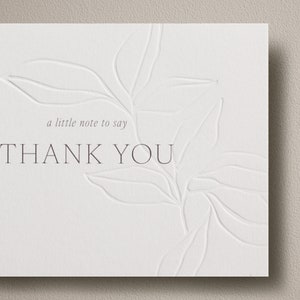 Geprägte Danksagungskarten, personalisierte Danksagungskarte für die Letterpress-Hochzeit, einfache Danksagungskarten mit Umschlägen, Massen-Dankeskarten