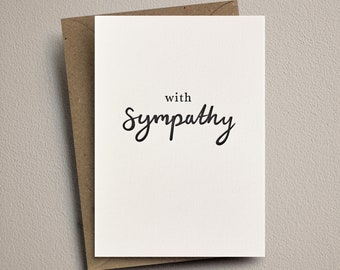Letterpress, with sympathy card