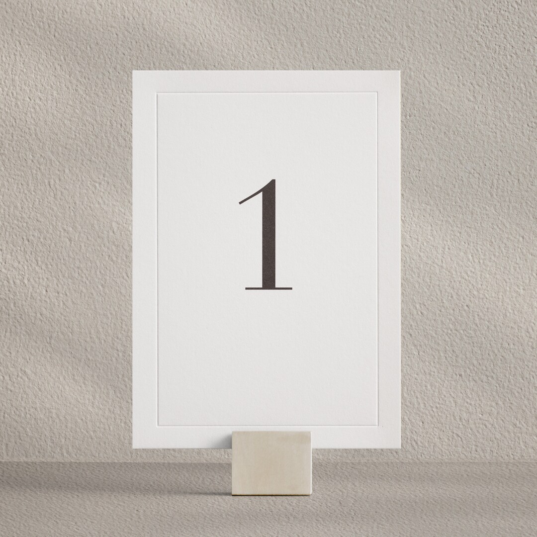 Embossed Wedding Table Numbers. Table Name Cards. Customised With Any ...