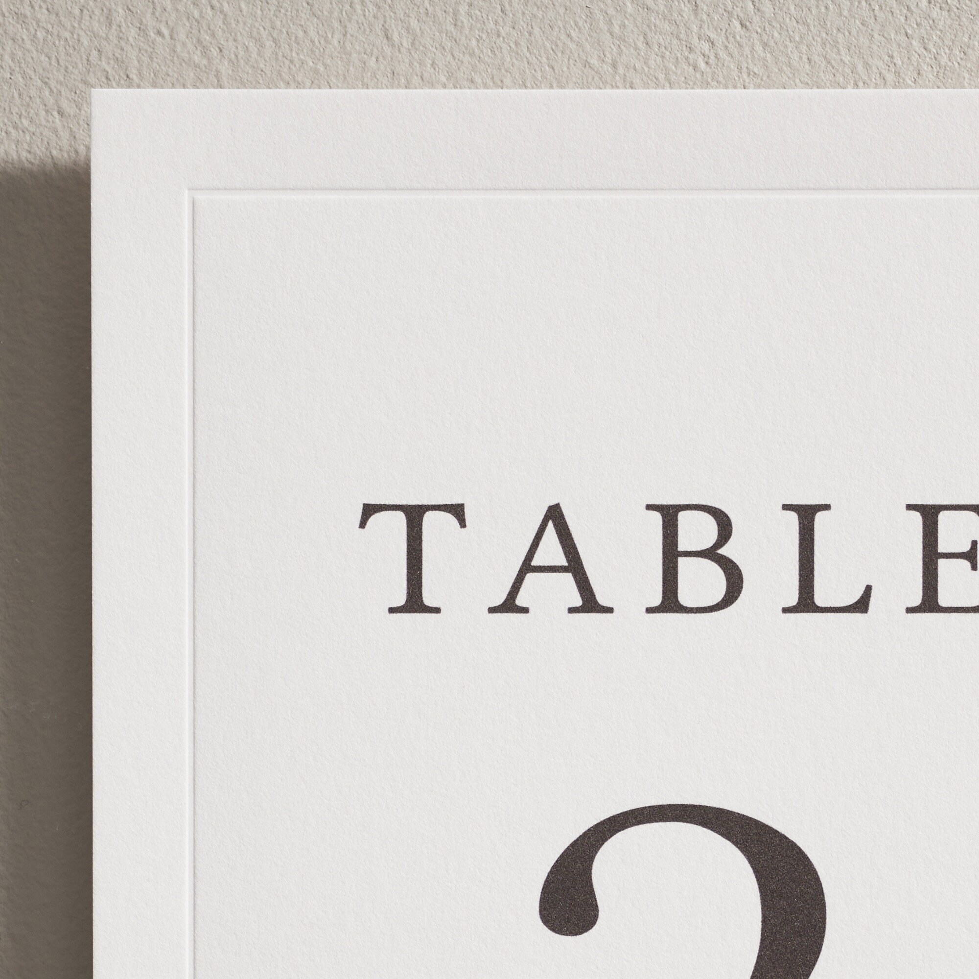 Embossed Wedding Table Numbers. Table Name Cards. Customised With Any ...