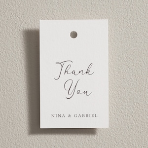Wedding Favour Tag, Thank You Tag, Personalised Wedding Gift Tag, Wedding Shower Tag