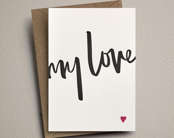 My love letterpress card