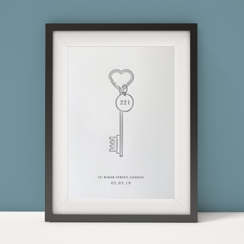 Personalised Letterpress New Home Poster image 1