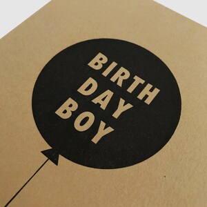Birthday Boy: Handmade letterpress birthday card image 2