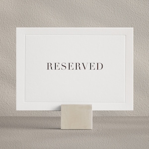 Personalisierte Schilder für die Hochzeit. Mit jedem Text angepasst.  Hochzeitstischdeko Informationskarten. Buchdruck und Digitaldruck.