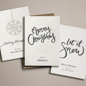 Personalisierte Letterpress Luxuriöse Weihnachtskarten Packung