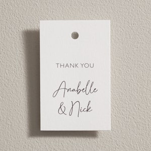 Wedding Favour Tag, Thank You Tag, Personalised Wedding Gift Tag, Wedding Shower Tag