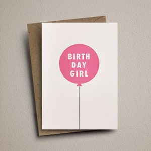 Birthday Girl: Handgemachte Geburtstagskarte im Letterpress-Design