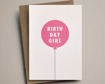 Birthday Girl: Handmade letterpress birthday card