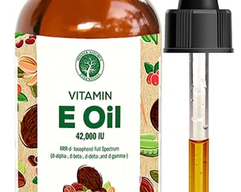 100% Natural Vitamin E Oil by Mother Nature's Essentials 42,000 IU Food Grade (2 oz)