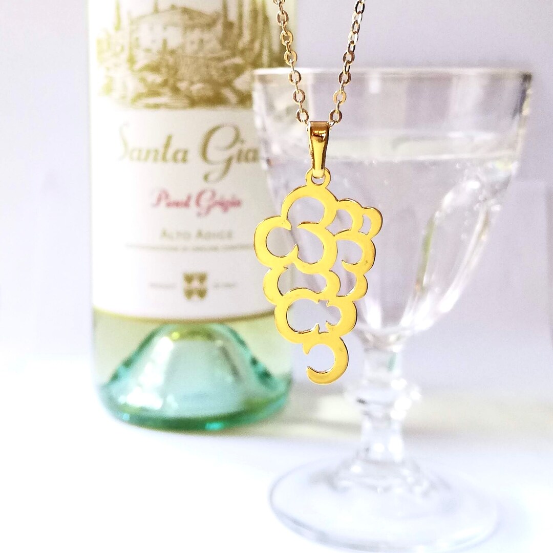 Hiragana for Grape Necklace Gift for Wine Lover Kawaii Etsy