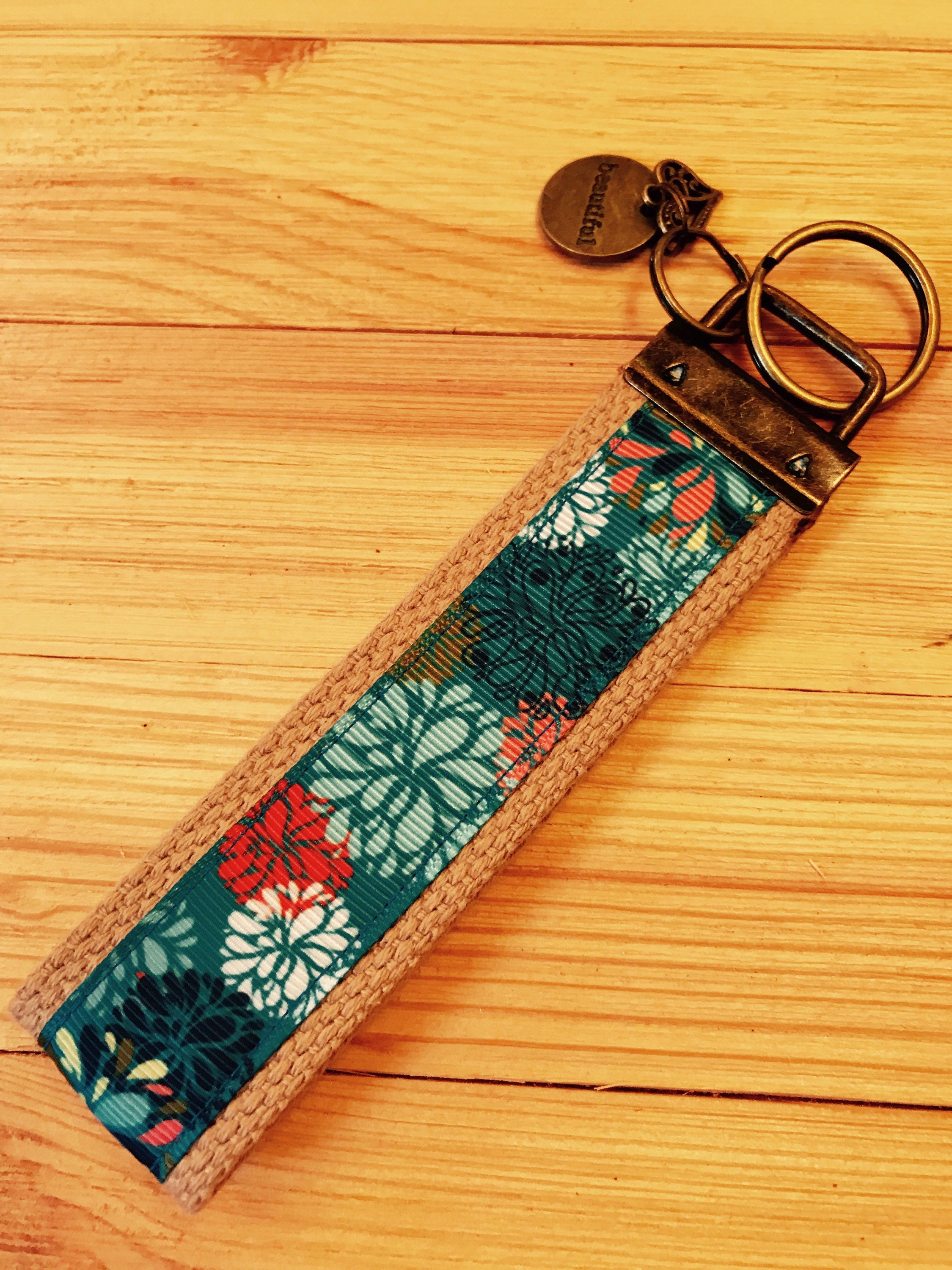 Key Wristlet Sunflowers wristlet sunflowers keychains Etsy