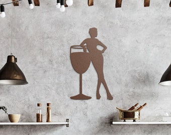 Let's Wine Metal Wall Art