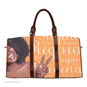 Custom Peace Within Personalization Travel Bags | Gift Ideas for Women | Travel Bag for Black Women | Weekender Tote | Womens Overnight Bag